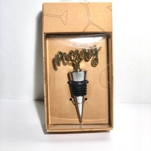 ⛄️ “Merry” Wine Bottle Stopper